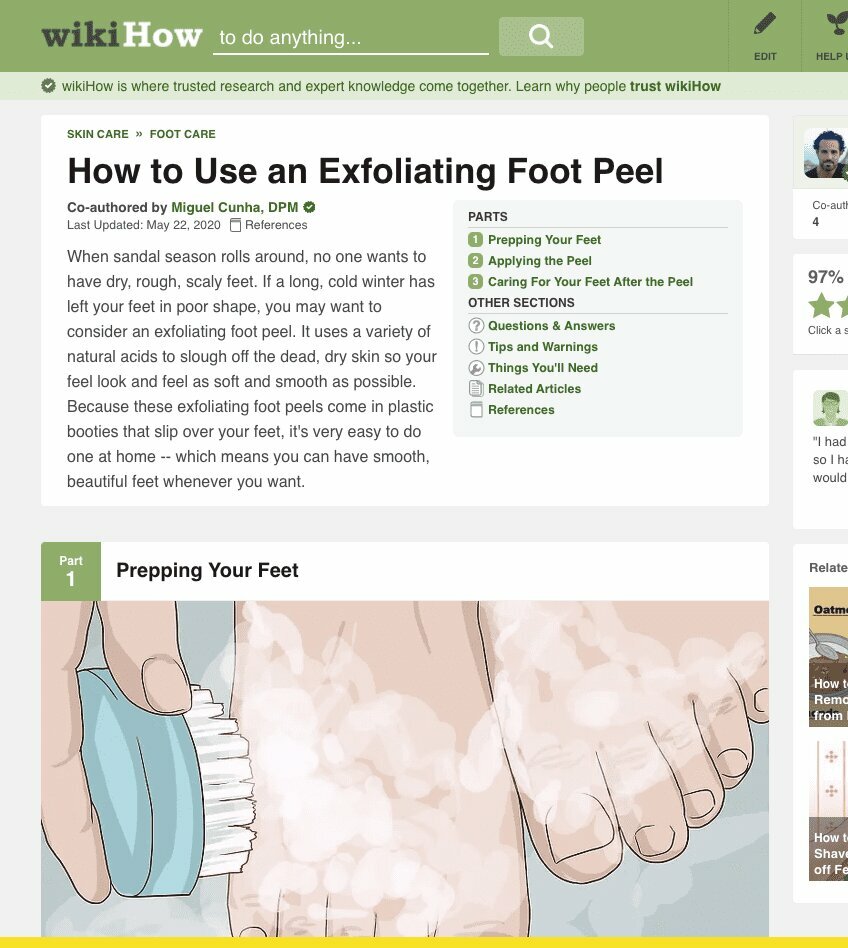 Manhattan Podiatrist Discusses Benefits of Foot Peel With wikiHow