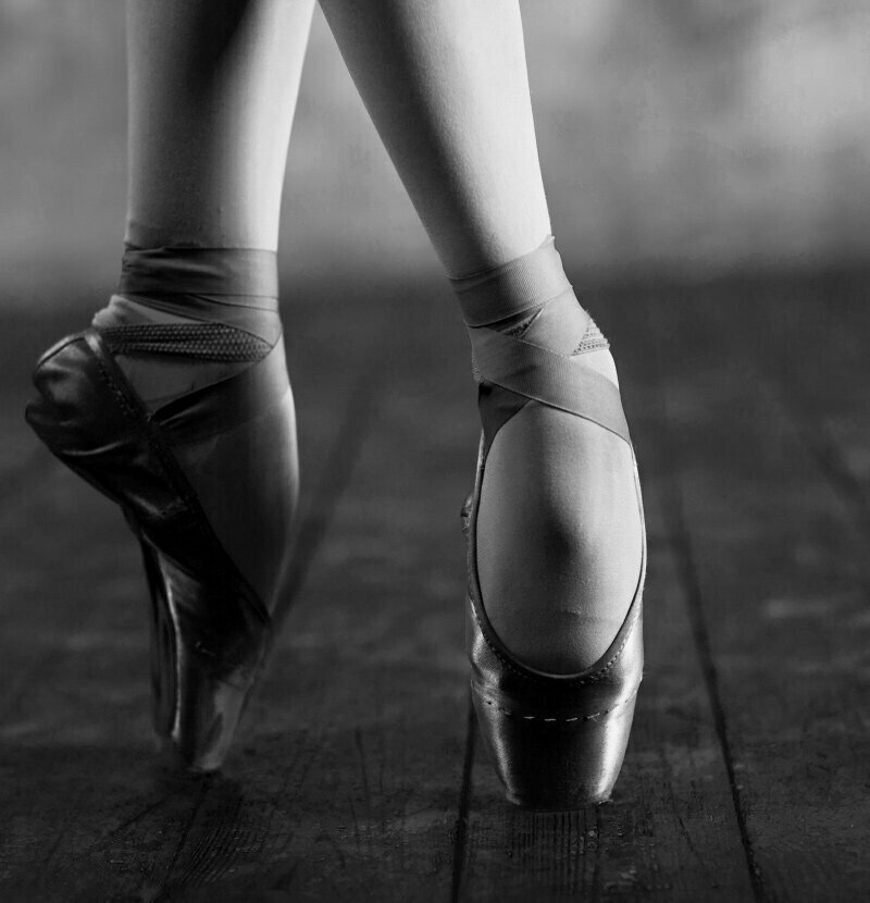 feet in ballerina slippers