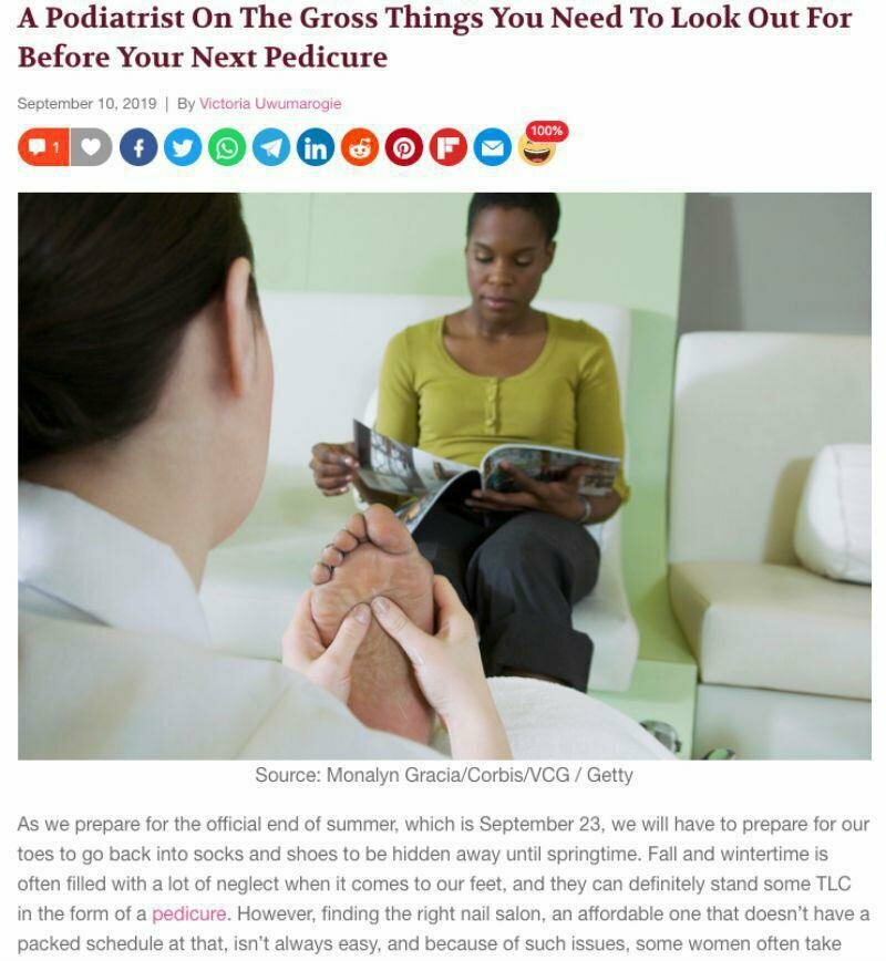 Dr. Cunha Tells Woman’s Publication What To Look Out For During A Pedicure