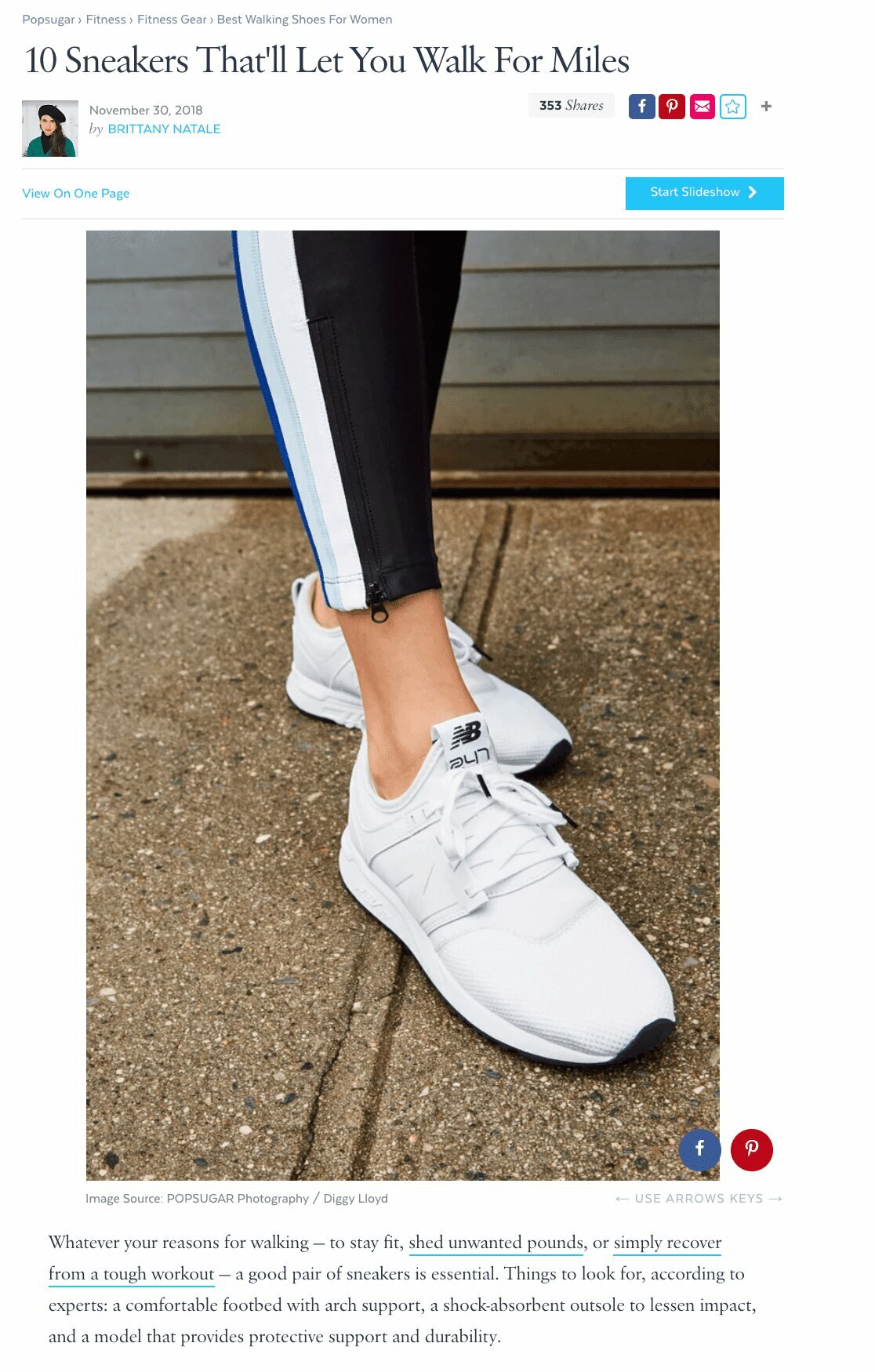 Dr. Cunha Talks Best Shoes for Walking with POPSUGAR