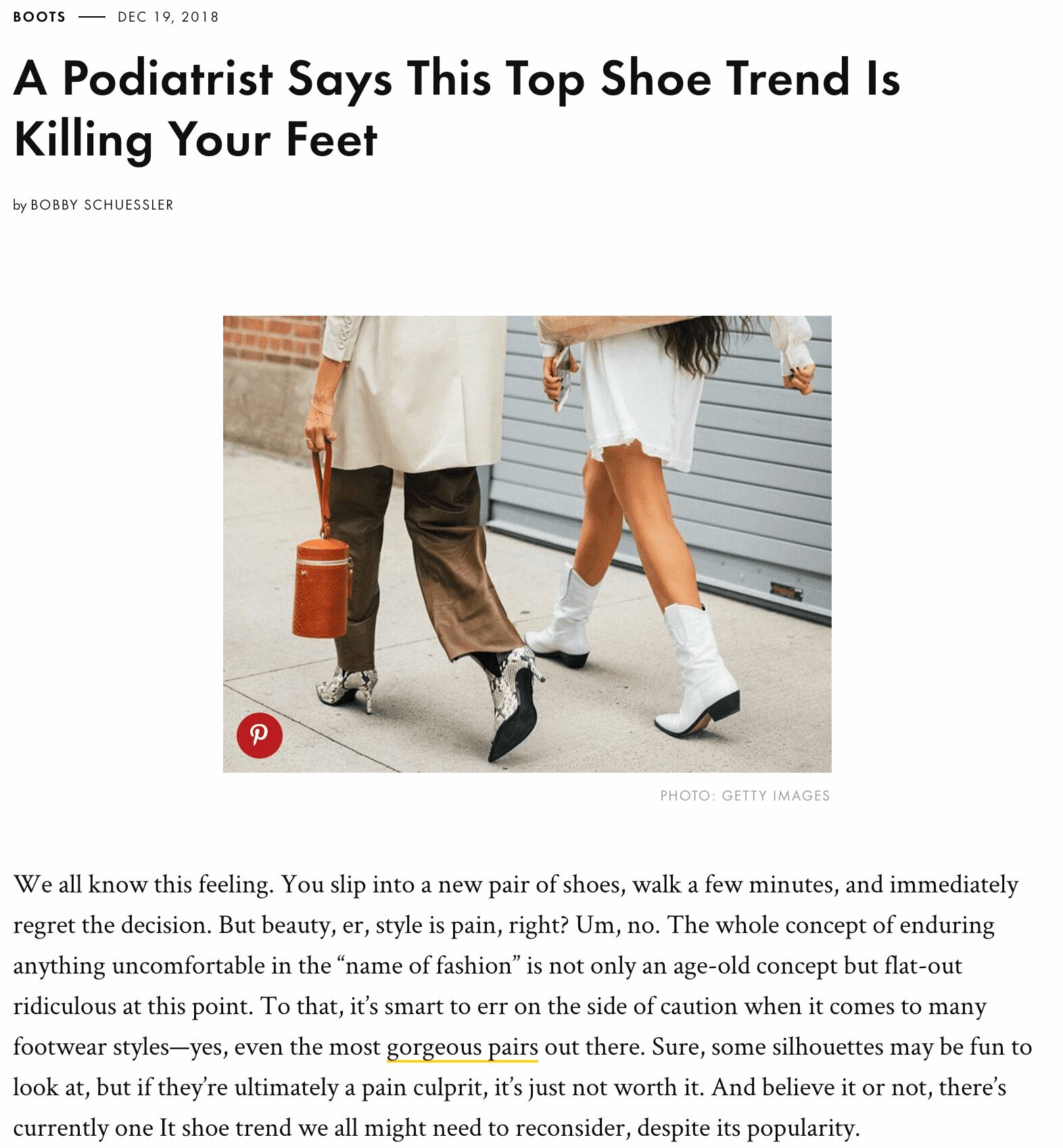 Manhattan Doctor Talks Shoe Trends that are Killing Your Feet