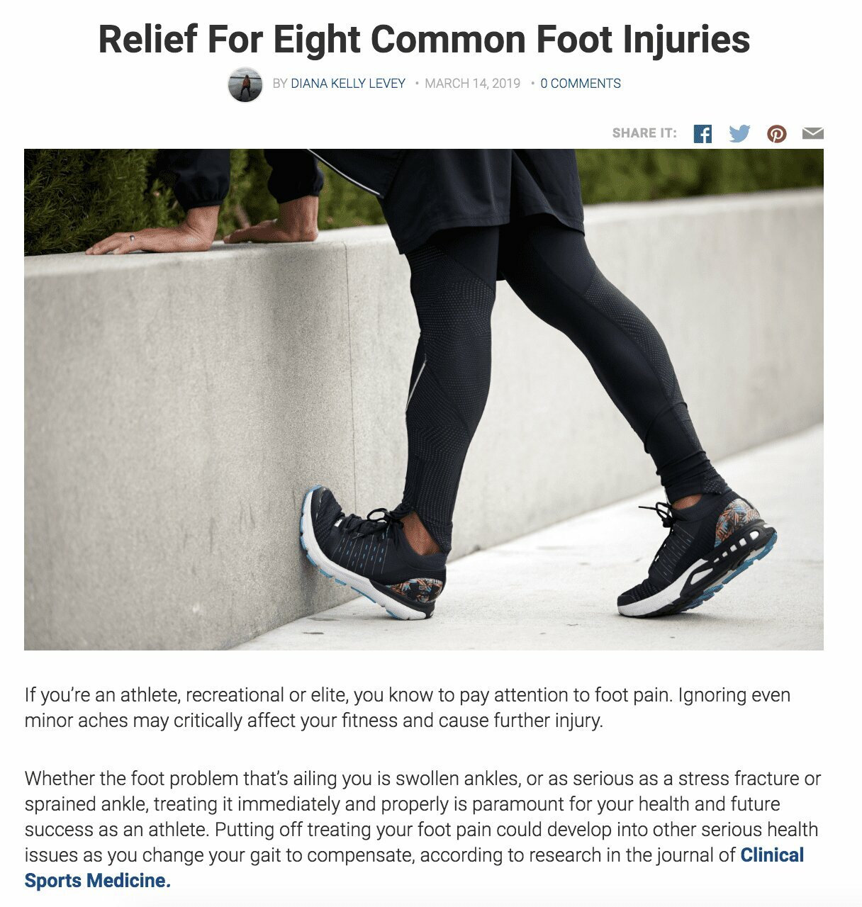 Manhattan Podiatrist Tackles Common Foot Injuries With Fitness Website