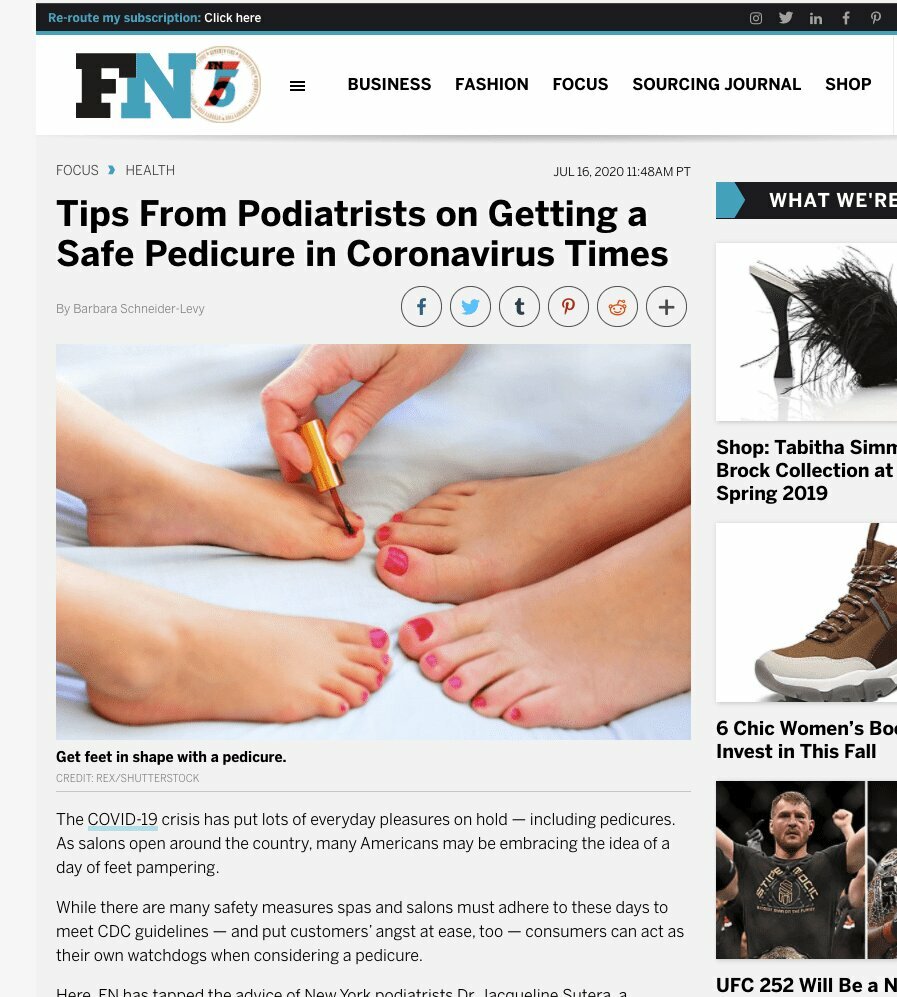 Board-Certified Podiatric Surgeon Offers Tips For A Safe Pedicure During The Coronavirus