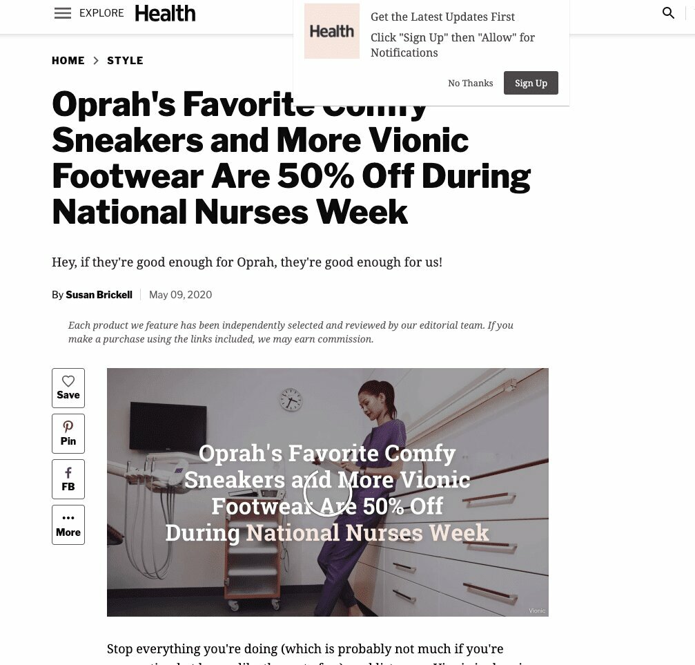 Dr. Cunha Talks Oprahs Favorite Shoe With Health Magazine