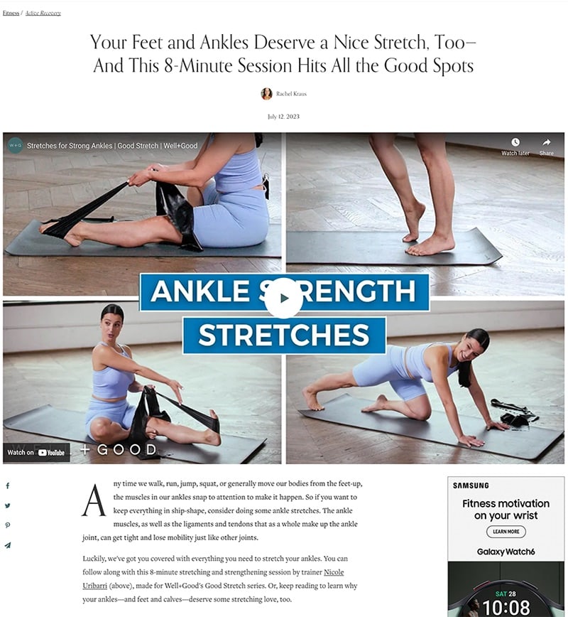 Your Feet and Ankles Deserve a Nice Stretch, Too—And This 8-Minute Session Hits All the Good Spots