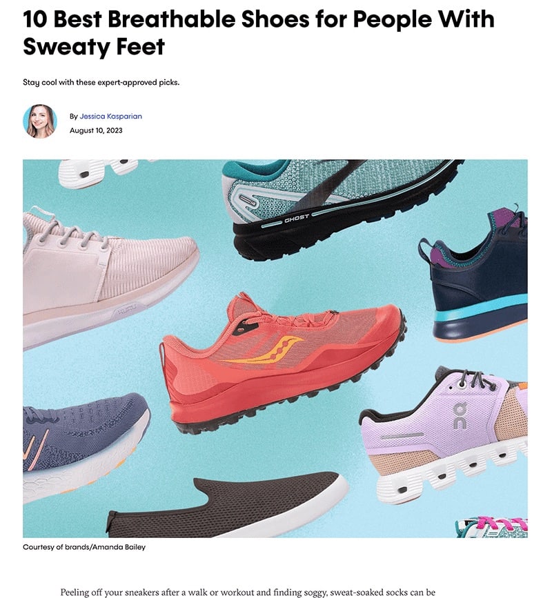 10 Best Breathable Shoes for People With Sweaty Feet