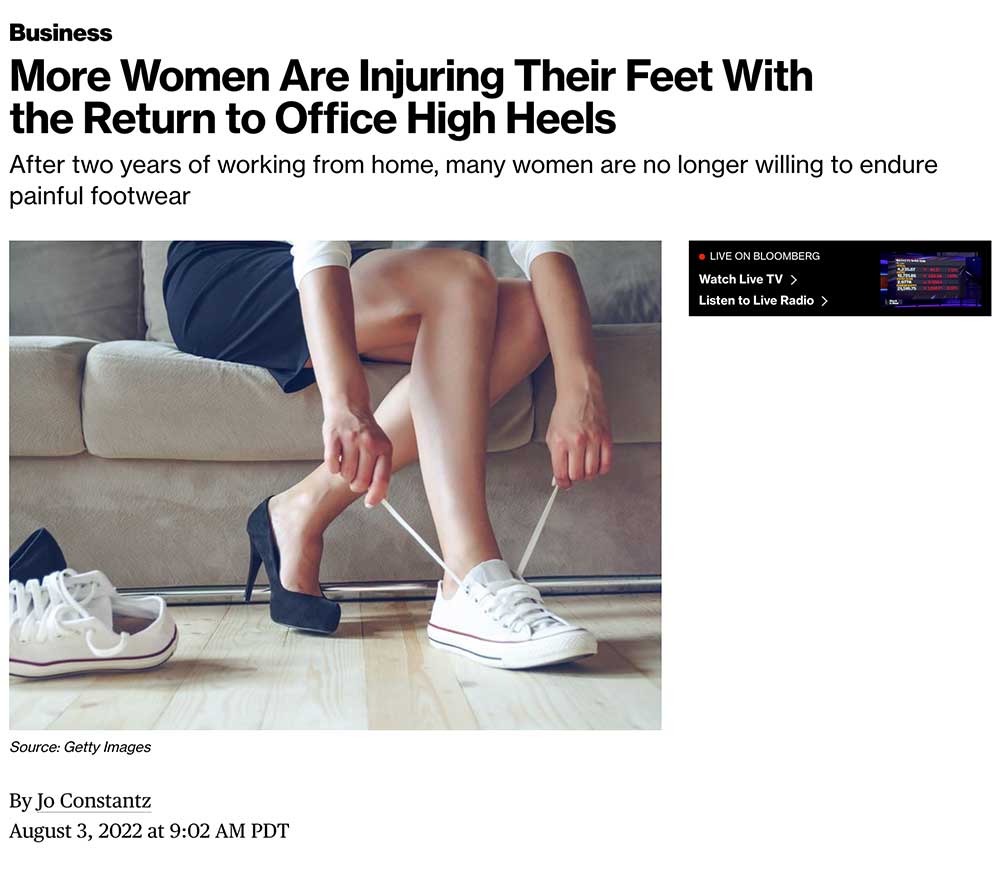 More Women Are Injuring Their Feet With the Return to Office High Heels
